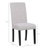 WestinTrends  Upholstered Linen Fabric Dining Chair - 3 of 4