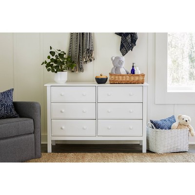 Jayden White Double Dresser with 6 Drawers