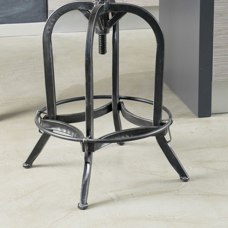 Farmdale Industrial Adjustable Swivel Barstool Natural Antique Black &#8211; Christopher Knight Home, 3 of 8