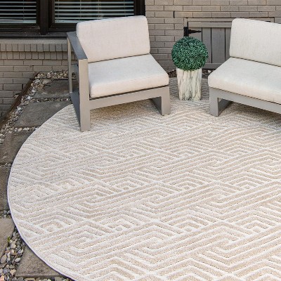 Sabrina Soto Outdoor Hudson Geometric Woven Area Rug