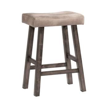 30" Saddle Backless Barstool Rustic Gray/Taupe – Hillsdale Furniture