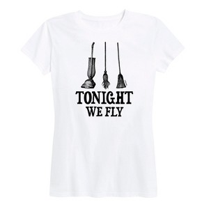 Women's - Hocus Pocus - Tonight We Fly Brooms Short Sleeve Graphic T-Shirt - 1 of 4