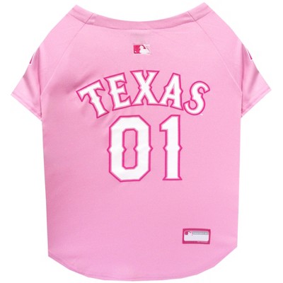 pink texas rangers shirt