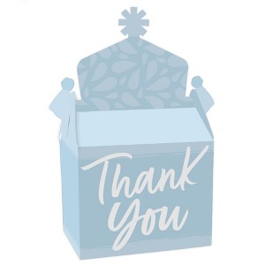 Big Dot of Happiness Dusty Blue Elegantly Simple - Treat Box Party Favors - Guest Party Favors Goodie Gable Boxes - Set of 12 - 1 of 4