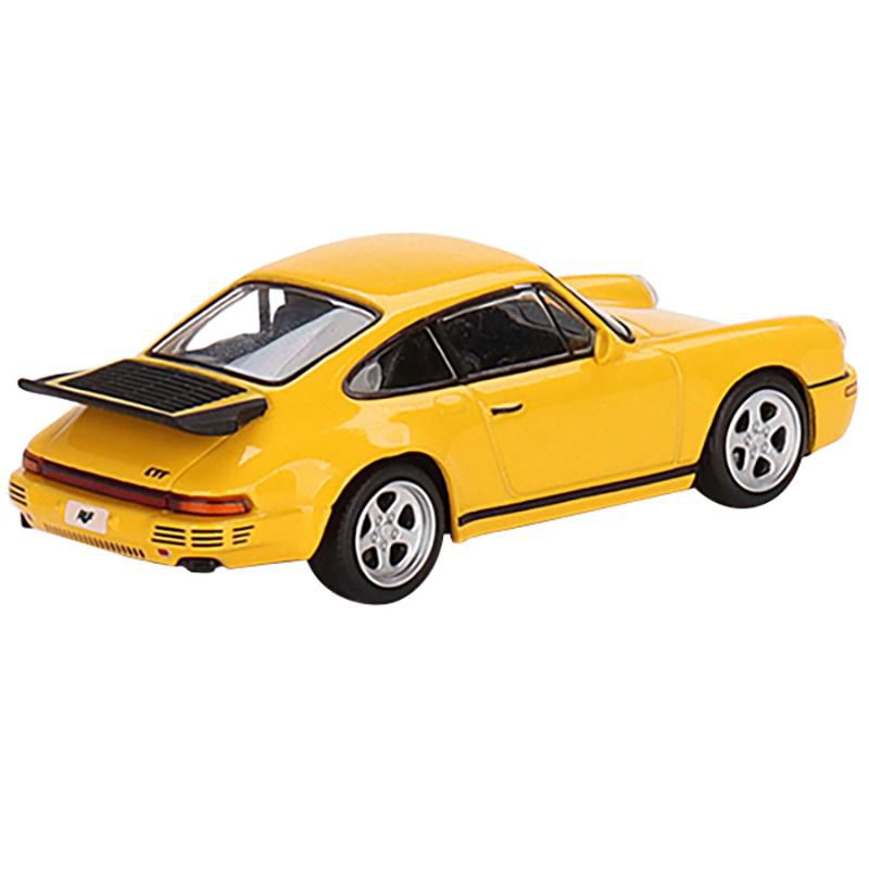 1987 RUF CTR Blossom Yellow with Black Stripes Limited Edition to 3000 pcs 1/64 Diecast Model Car by True Scale Miniatures, 3 of 5