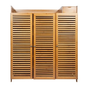 YIYIBYUS Bamboo Shoe Cabinet with Doors Freestanding Shoe Storage - 1 of 4