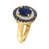Ross-Simons 2.00 ct. t.w. Sapphire and .11 ct. t.w. Diamond Ring in 14kt Yellow Gold - 3 of 4