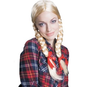 Dress Up America Blonde Pigtail Braid Wig for Women - One Size Fits Most - 1 of 1