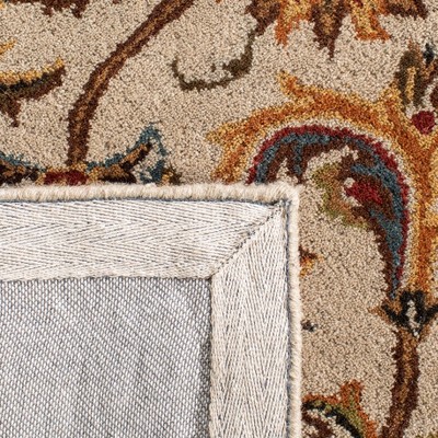 Ivory Hand-Tufted Wool Rectangular Area Rug 2' x 3'