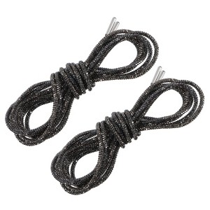 Unique Bargains Rhinestone Drawstring Cords Replacement Glitter Shoelaces 2 Pcs - 1 of 4