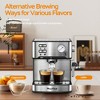 FONTOI Coffee Maker 20 Bar Espresso Machine with Milk Frother, ESE Pod Compatible, Single and Double Shot, Home Barista, Silver 9.25"* 10.63"*11.22" - 4 of 4