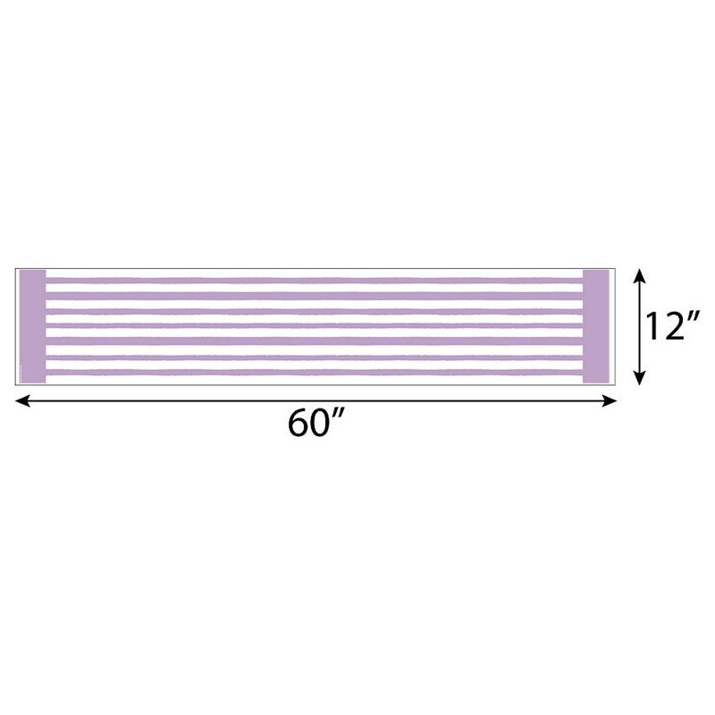 Big Dot of Happiness Purple Stripes - Petite Simple Party Paper Table Runner - 12 x 60 inches, 3 of 5