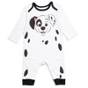 Disney Winnie the Pooh 101 Dalmatians Lion King Mickey Mouse Minnie Mouse Baby Snap Coverall and Hat Newborn to Infant - 3 of 4