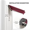 Vynxaria 10' x 8' Retractable Awning - Manual Sunshade for Patio - Red - 4 of 4