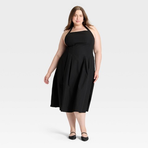 Женские платья A New Day Women's Midi Halter Dress - A New Day™ Black 4X