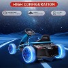 24V Go Kart for Kids, 300W*2 Extra Powerful Motors, 9Ah Large Battery 8.1MPH High Speed Drifting with Music, Horn, Max Load - 4 of 4