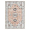 Coucheta boho Vintage Rug - Washable, Non-Slip Low-Pile Floral Accent Carpet for Home & Office - 2 of 4