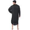 Alexander Del Rossa Mens Satin Nightshirt, Long Lightweight Woven Kaftan - 2 of 4