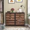 GlasFlength File Cabinets 5 Drawer File Cabinet Rolling Filing Cabinet Mobile File Cabinet for Home Office, Brown, 19.69"*15.75"*30.12" - 3 of 4