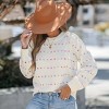 Women's Rainbow Dots Long Sleeve Sweater - Cupshe - image 2 of 4