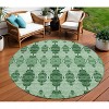 Emerald And Green Moroccan Washable Indoor Outdoor Area Rug - 2 of 4