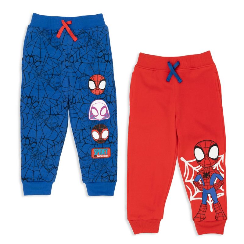 Marvel Spider-Man Spidey and His Amazing Friends Fleece 2 Pack Pants, 1 of 8