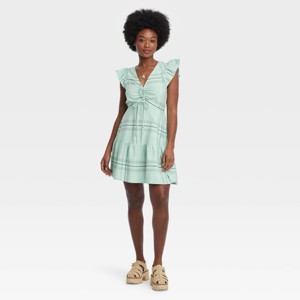 Women's Flutter Short Sleeve Mini Skater Dress - Universal Thread™ - 1 of 3