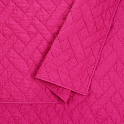Pink Full Cotton Minimalist Duvet Coverlet Set