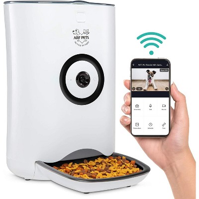 Arf Pets Smart Automatic Pet Feeder with Wi-Fi, HD Camera with Voice and Video Recording, Programmable Food Dispenser for Dogs & Cats with Easy App-Controlled, 29-Cup Capacity