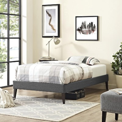 Modway Sharon Twin Fabric Bed Frame with Squared Tapered Legs