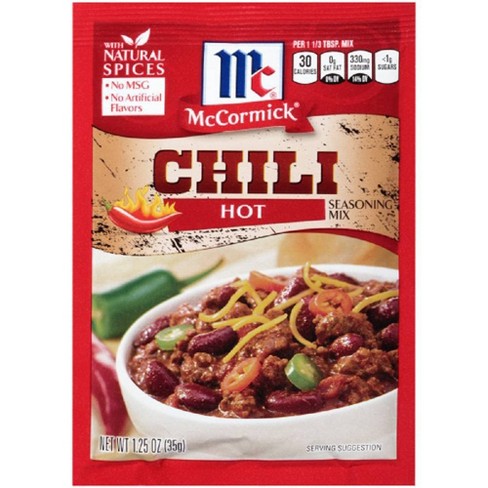Rejse billetpris boykot Mccormick Hot Chili Seasoning Mix - 1.25oz : Target