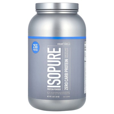 Isopure Zero Carb Protein Powder, Creamy Vanilla, 3 lb (1.36 kg)