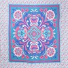 HomeRoots 88" X 84" Blue Red And White Floral Cotton Hanging Tapestry - 4 of 4