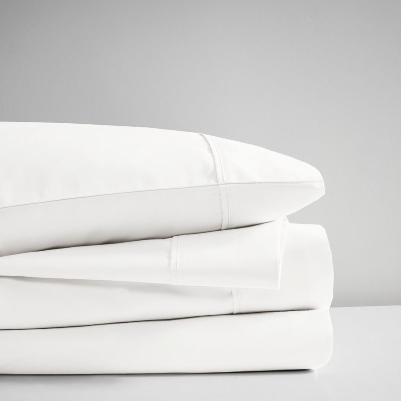 400 Thread Count 4 PC Wrinkle Resistant Cotton Sateen Sheet Set, 5 of 6
