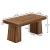 Resenkos Computer Desk, Office Desk, Study Desk,55" Executive Desk, Modern Wood Computer Desk Workstation Desk,Rustic Brown - 2 of 4
