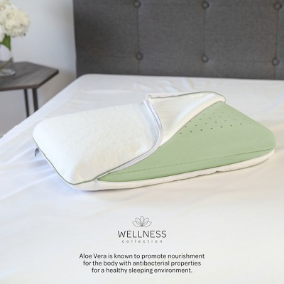 SensorPEDIC Calming Aloe Vera Infused Memory Foam Pillow