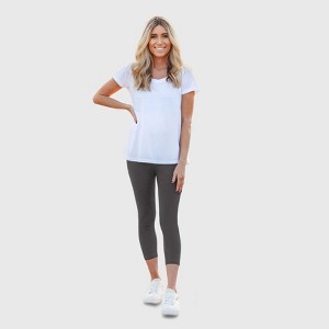 City Threads Women's Capri Leggings, 100% Cotton, USA-Made Comfortable Everyday Wear - 1 of 4