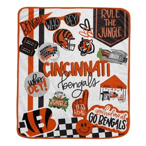 NFL Cincinnati Bengals Native Fan Royal Plush Blanket - 1 of 3