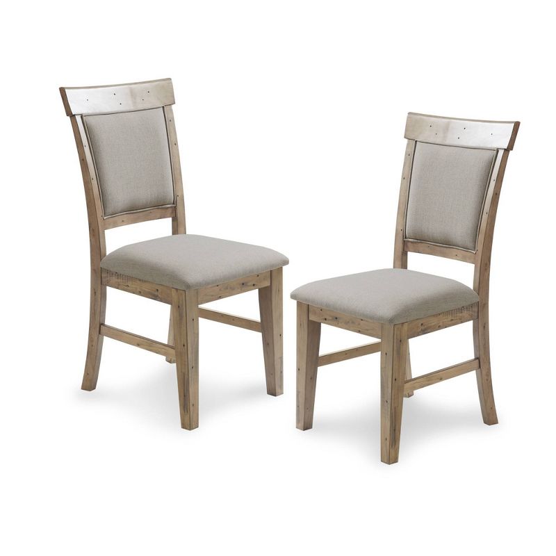 2pk Oliver Dining Side Chairs Cream/Gray - Ink+Ivy, 1 of 10
