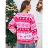 Women Christmas Sweater Cardigans with Reindeer Snowflakes Pattern Button Down Christmas Ugly Sweater Cardigan V Neck Casual Xmas Cardigan - 2 of 4