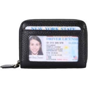 Clotth Women’s RFID Blocking Leather Wallet with Zipper Pocket - Stylish Multifunctional Compact Wallet for Everyday Use,Travel - 1 of 4