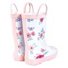 Hudson Baby Infant Girl Rain Boots, Butterfly Floral - 3 of 4