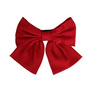 Summer Crystal - Elegant Oversized Satin Bow Barrette Hair Clip for Girls & Women - 1 Pack - 1 of 4