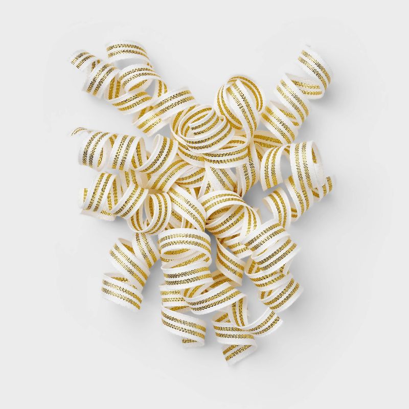 Curl Swirl Bow Gold/White - Spritz&#8482;, 1 of 4