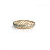 Round Woven Bamboo Tray with Galvanized Metal Accent (Set of 3) - 4 of 4