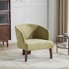 NicBex Mid-Century Modern Accent Chair, Round Back Lounge Chair with Wooden Legs & Plush Fabric Upholstery for Living Room, Bedroom, Office - 2 of 4