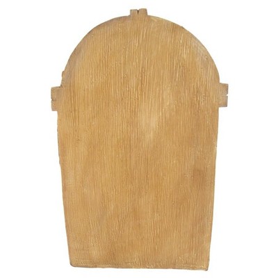 Hand-Painted Brown Resin Squirrel Welcome Door Sculpture