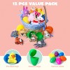 Joyfy 12/24 Packs Prefilled Easter Eggs with Mini Stuffed Animal Plush Toys for Kids Easter Egg Hunt Filler Stuffer Party Favor Gifts - 2 of 4