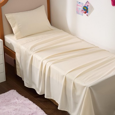 Bedsure | 3/4 Pcs Solid Embossed Soft Sheet & Pillowcase Bedding Set