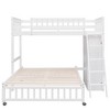 Twin Over Full Bunk Bed with Six Drawers and Flexible Shelves - 3 of 4